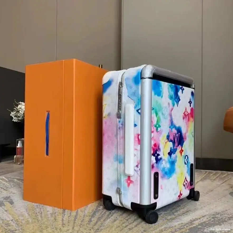 WATERCOLOUR HORIZON MONOGRAM SUITCASE 55 37L CUSTOM 0528